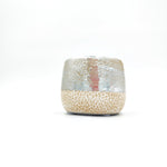 Cache pot 6cm argenté et ceramique, forme nid d'abeille monjungle