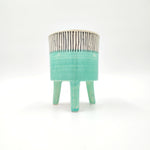 Cache Pot: Rayures vert d'eau monjungle