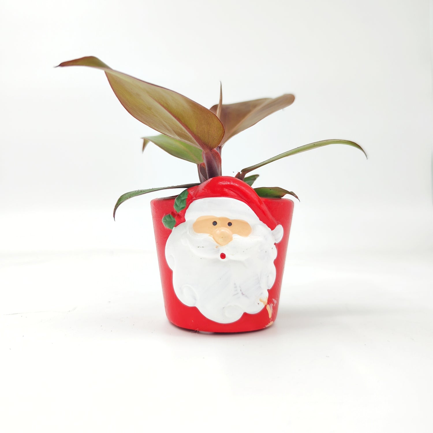 Cache-Pot Santa Noël – Céramique Émaillée (Ø 6 cm)