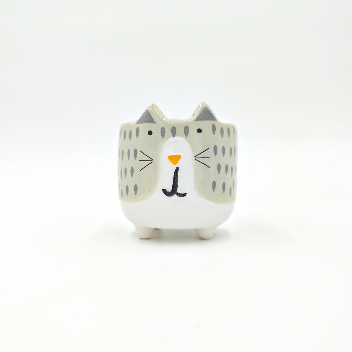 Cache pot MEOW Gris Perle monjungle