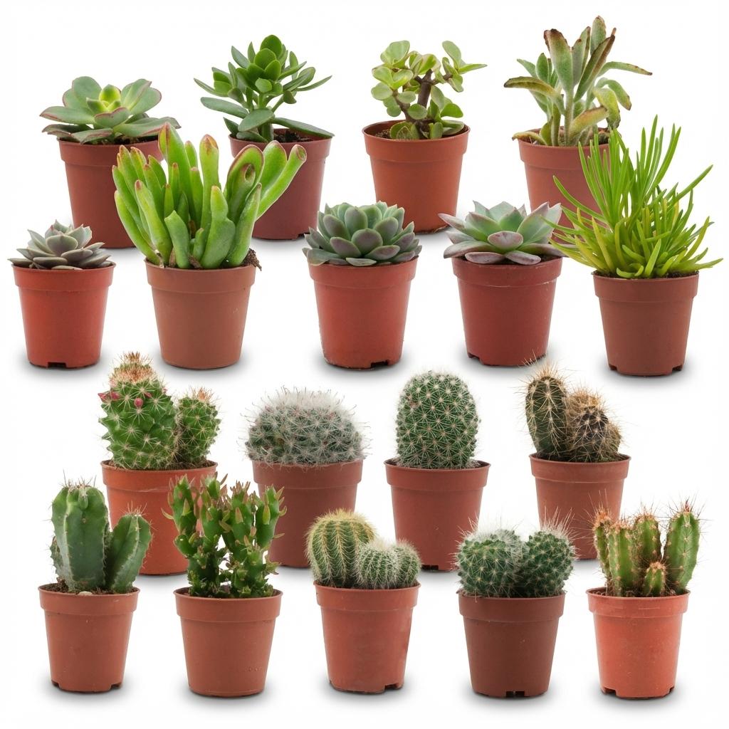Mini Cactus & Succulentes Mix - 18 bébé plantes